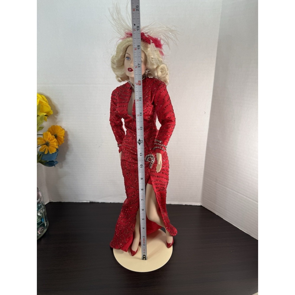 Franklin Heirloom Marilyn Monroe 19"Gentleman Prefer Blondes Figurine w/Stand - Picture 17 of 17